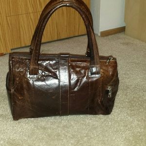 Brown leather purse