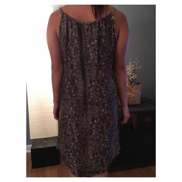 Black gold print dress - Picture 2 of 3