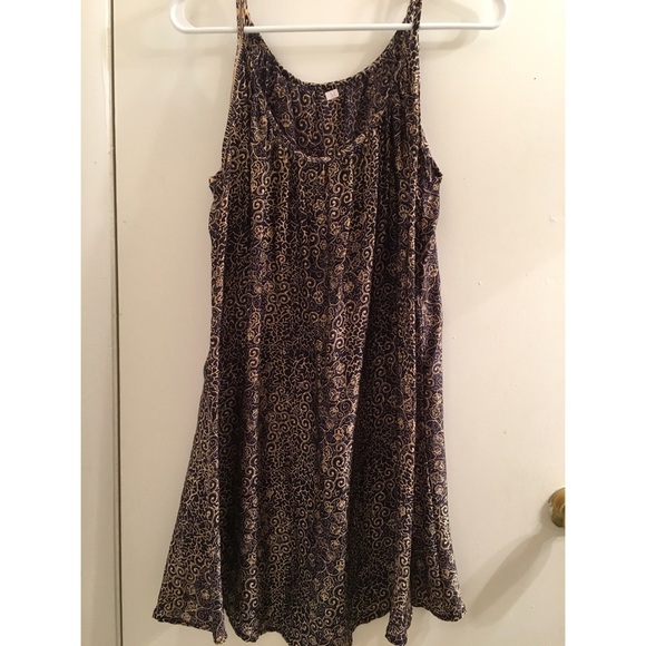 Black gold print dress - Picture 3 of 3