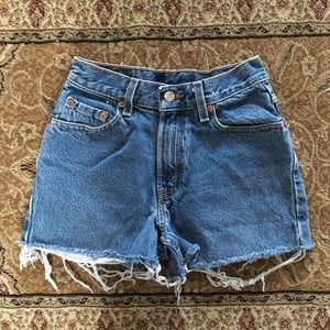 Size 24 Levi's high waisted vintage cut offs