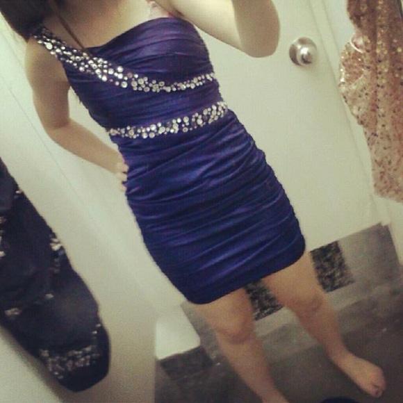 Dark purple homecoming dress