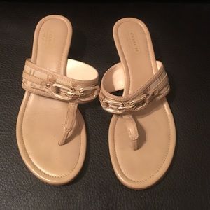 Tan Coach sandals