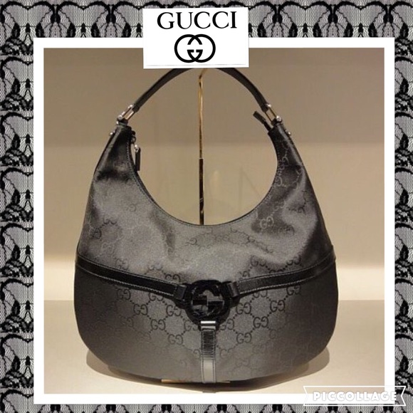 💯Authentic Gucci Hobo Handbag Classic Monogram GG