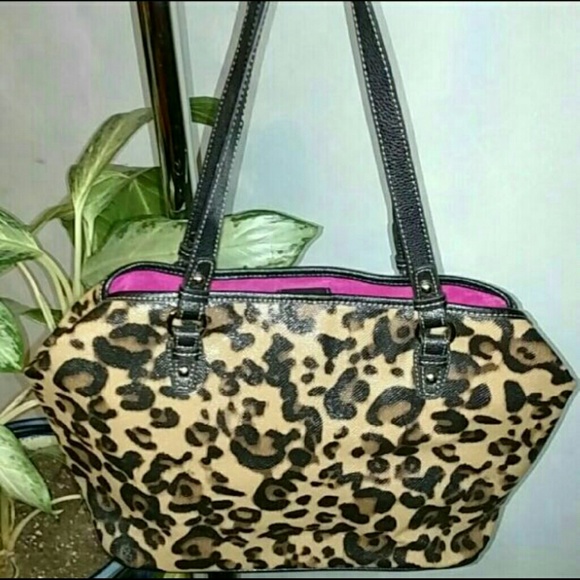 Nine West Leopard Print Pink Purse Bag