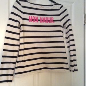 Kate Spade "Mon Amour" shirt sz S