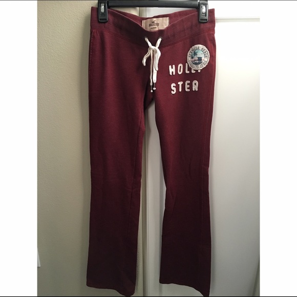 Dark Red Hollister Sweatpants