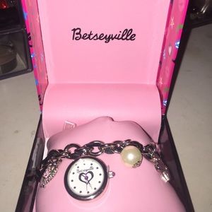 ☀️Betsey Johnson Charm Bracelet Watch