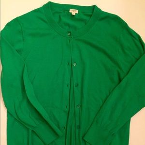 J. Crew green cardigan