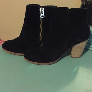 ALDO Black Suede Ankle Booties