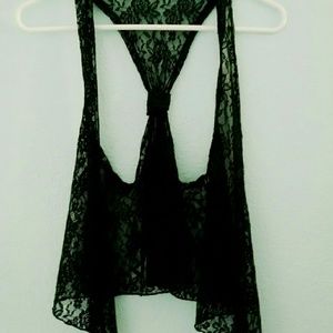 Black Lace Vest