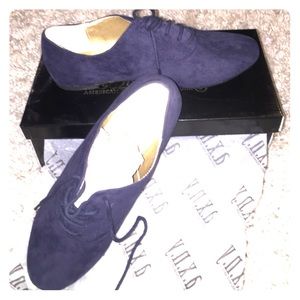 Blue suede shoes, literally.