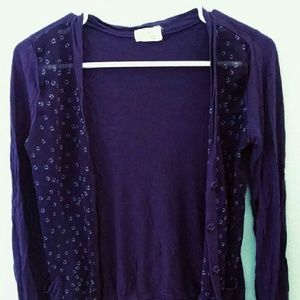 Purple Flower Cardigan