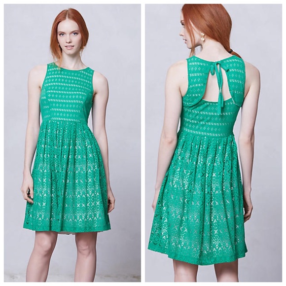 💥SOLD💥Anthropologie Sunstream Eyelet Dress - Picture 3 of 4