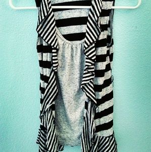 Black and Gray striped tank