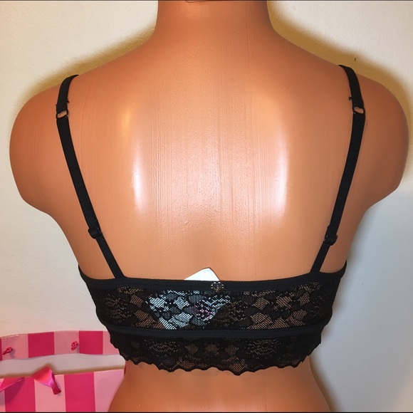 NEW PINK VS STRAPPY FRONT LACE BRALETTE - Picture 3 of 4