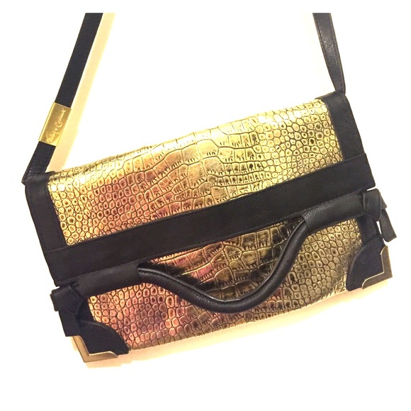 Foley & Corinna - gold framed flap cross body