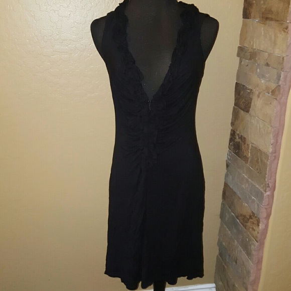 Ella Moss Sz Large Dress w/Ruffle Neck