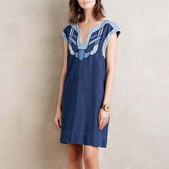 Anthropologie Sanara Denim Dress NWT