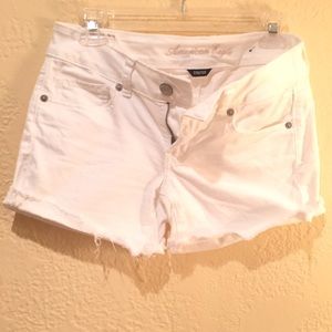 AE White Cut Off Jean Shorts