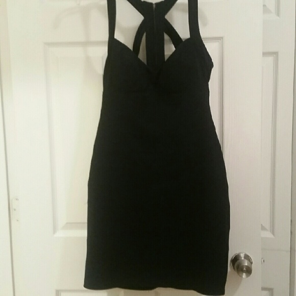 Navy blue Bodycon bandage strappy sexy dress