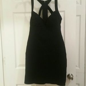 Navy blue Bodycon bandage strappy sexy dress