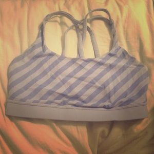 Lululemon striped "Energy" sports bra
