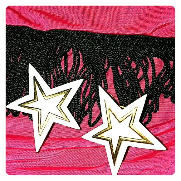 80s Vintage Clip on Star earrings