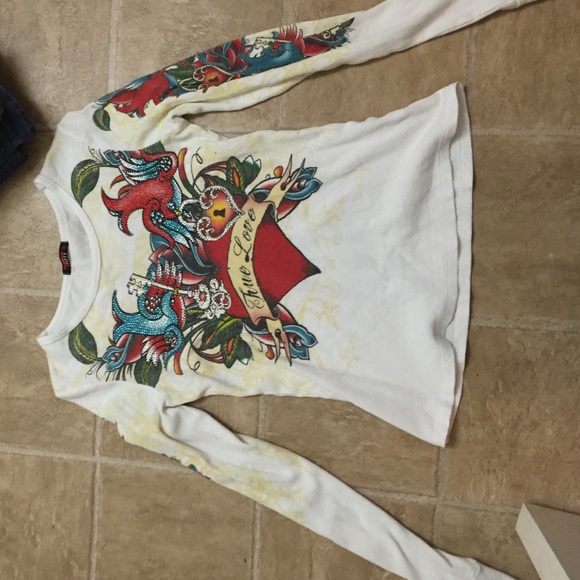 Ed hardy (OFF BRAND) long sleeve shirt