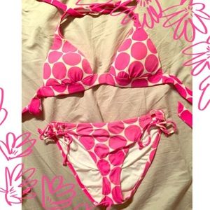 Victorias Secret Pink Polka Dot Bikini Set