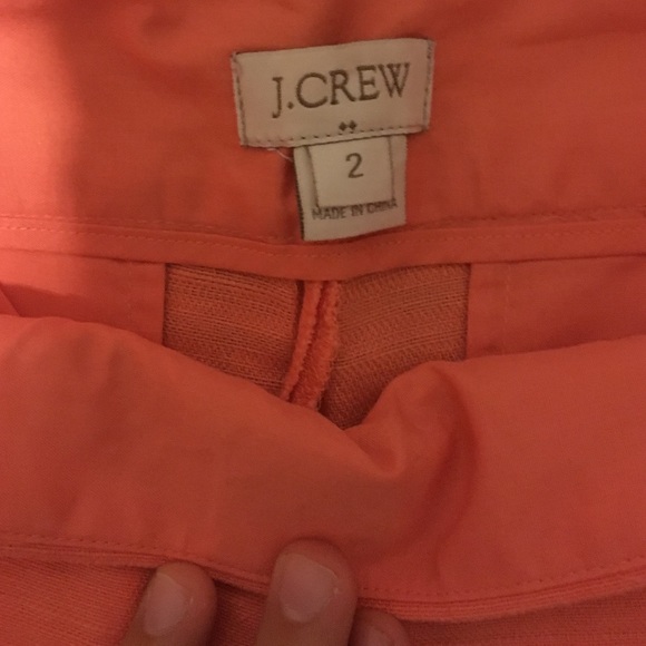 J.Crew pleated orange shorts with side zipper - Picture 2 of 3