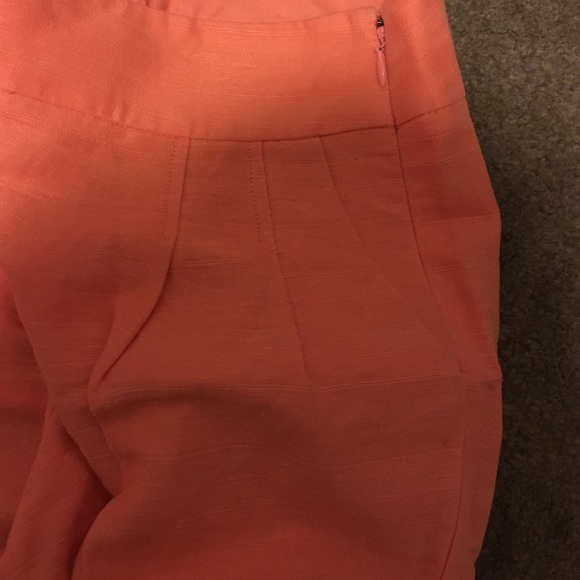 J.Crew pleated orange shorts with side zipper - Picture 3 of 3
