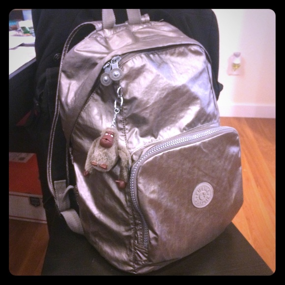 Kipling backpack in metallic shade