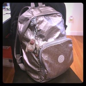 Kipling backpack in metallic shade