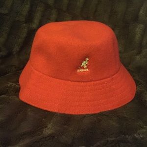 Red Kangol Bucket Hat.