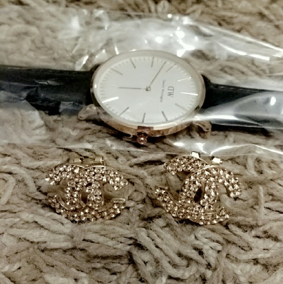 Rose gold earrings
