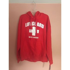 Red San Diego Lifeguard Hoodie