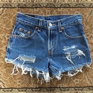Size 24 Levis vintage high waisted cut offs
