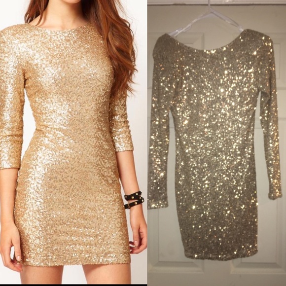 Gold Sequin Dress
