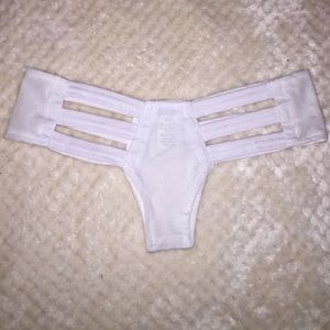 iHeartRaves White Cutout Rave Bottoms