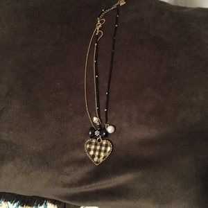 Heart, bow , and pearl necklace
