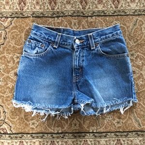 Size 24 Levis vintage high waisted cut offs