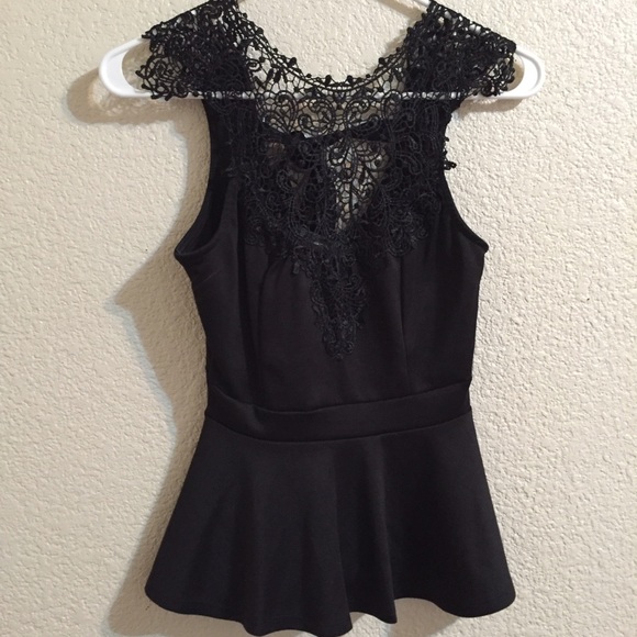 Lace Peplum Top