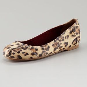 Neiman Marcus Exclusive TOMS Leopard-Print Flats