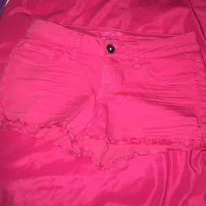 pink Jean shorts