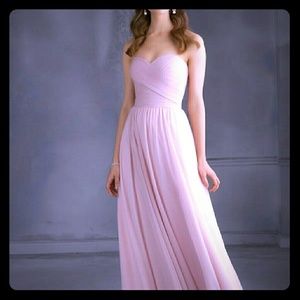 Pink/Blush Mori Lee Bridesmaid Strapless Gown
