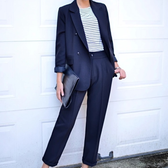 womens high waisted pant suit