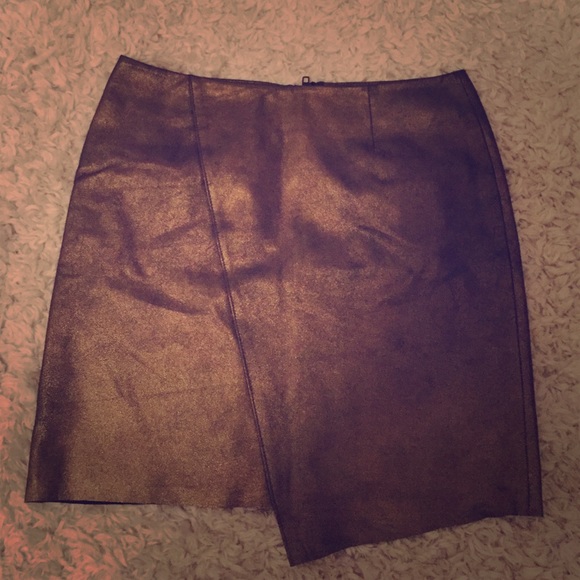 Metallic Gold Mini Skirt