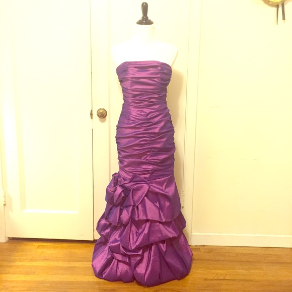 Royal Purple Jessica McClintock Pom Dress! - Picture 1 of 2