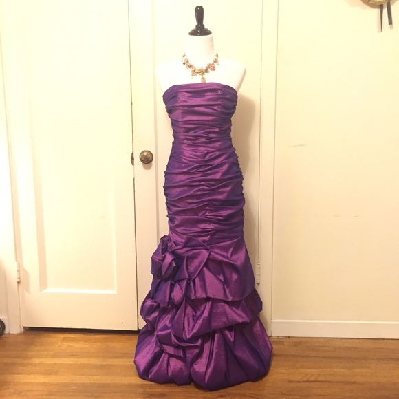 Royal Purple Jessica McClintock Pom Dress! - Picture 2 of 2