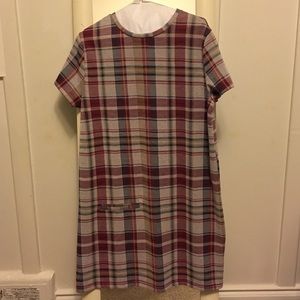 Zara plaid T shirt dress